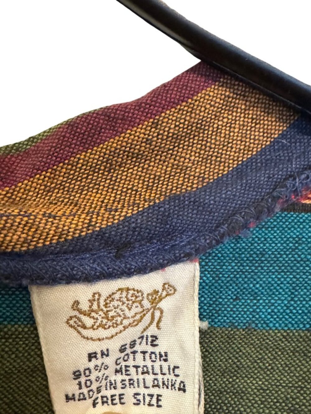 Vintage Angelique Imports Striped Baja Hoodie Pullover Free Size - Picture 5 of 8